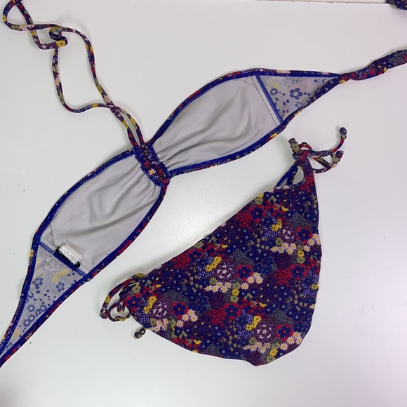Floral Halter String Bikini Size Medium - Picture 6 of 9